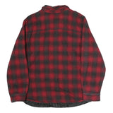 CHEROKEE Mens Red & Black Check Shirt L Cotton Button Pocket Casual Flannel