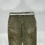 Carhartt Double Knee Carpenter Trousers - 32W 30L Grey Cotton