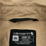 Carhartt Short Sleeve Shirt - 2XL Beige Cotton
