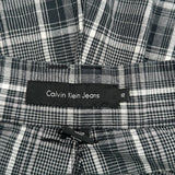 Calvin Klein Jeans Checked Shorts - 32W 10L Gray Cotton