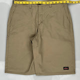 Dickies Shorts - 32W 12L Beige Polyester Blend