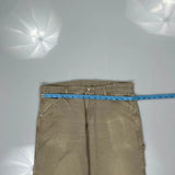 Wrangler Carpenter Trousers - 34W 27L Beige Cotton