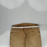 Dickies Carpenter Trousers - 35W 29L Brown Cotton