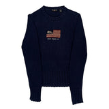 USA Flag Polo By Ralph Lauren Sweater - Medium Navy Cotton