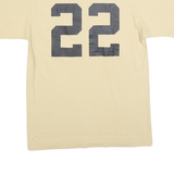 ADIDAS Mens Beige Purdue North Central Softball Graphic T-Shirt S Short Sleeve