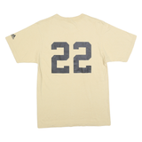 ADIDAS Mens Beige Purdue North Central Softball Graphic T-Shirt S Short Sleeve