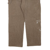 DICKIES Mens Regular Fit Brown Denim Jeans W38 L29 Workwear Cotton Blend Zip