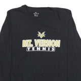 NIKE Mens Black Mt Vernon Tennis Long Sleeve Crew Neck T-Shirt L Cotton Blend