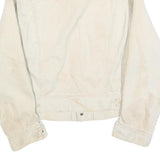 LEE Womens Beige Cotton Classic Jacket S Button Plain Casual Lightweight