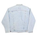 LEVI'S Mens Blue Denim Jacket XL Button Closure Classic Casual Regular Fit Long