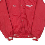 WEAR GUARD Mens Red Varsity Style Jacket M Polyester Blend Button Closure Plain