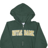 CHAMPION Mens Green Notre Dame Full Zip Hoodie XS Cotton Blend Casual