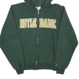 CHAMPION Mens Green Notre Dame Full Zip Hoodie XS Cotton Blend Casual