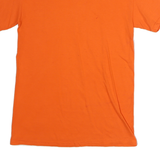 GILDAN Mens Orange Plain T-Shirt L Short Sleeve Crew Neck Cotton Casual