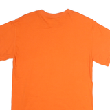 GILDAN Mens Orange Plain T-Shirt L Short Sleeve Crew Neck Cotton Casual