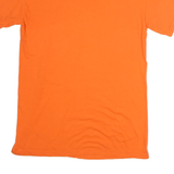 GILDAN Mens Orange Plain T-Shirt L Short Sleeve Crew Neck Cotton Casual