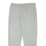 ALLSPORT Mens Relaxed Beige Trousers W36 L30 Zip Closure Casual Comfort