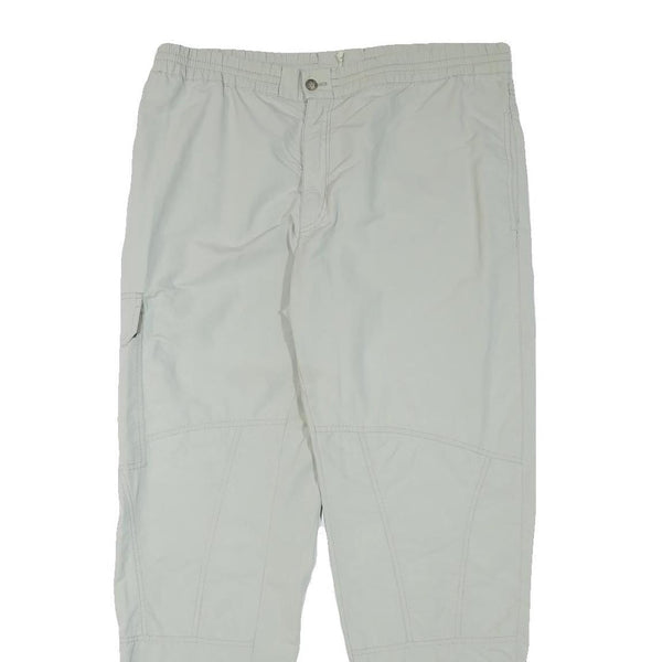 ALLSPORT Mens Relaxed Beige Trousers W36 L30 Zip Closure Casual Comfort