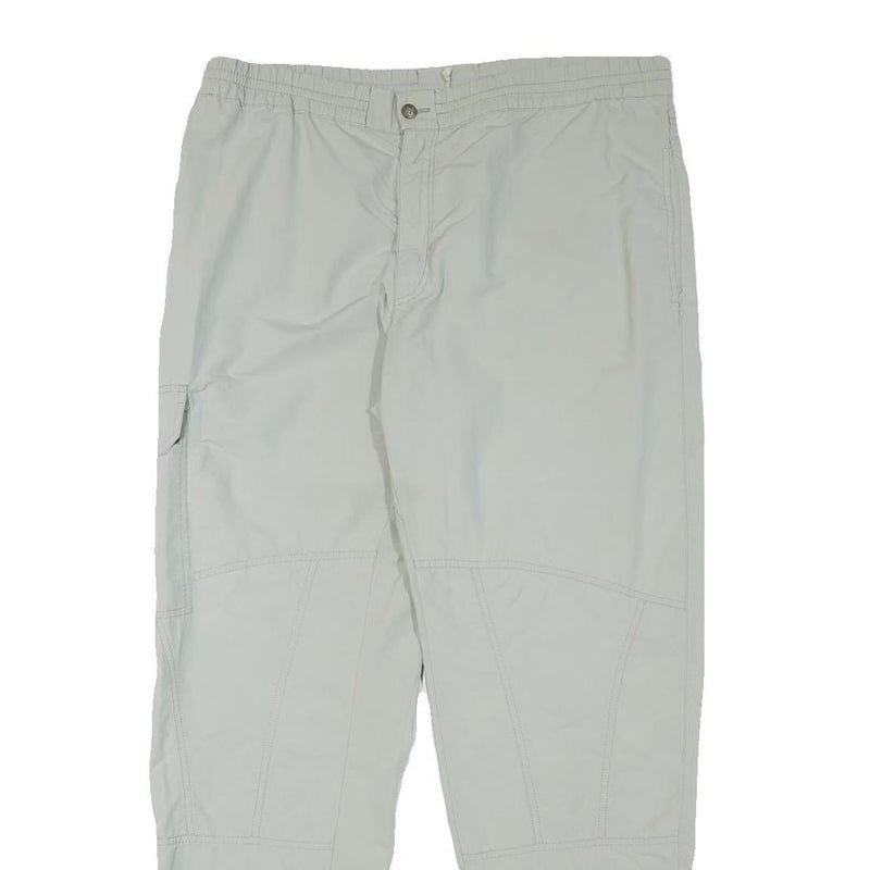 ALLSPORT Mens Relaxed Beige Trousers W36 L30 Zip Closure Casual Comfort