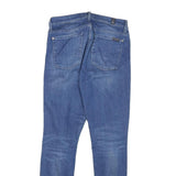 7 FOR ALL MANKIND Womens Slim Blue Denim Skinny Jeans W26 L27 Distressed Zip