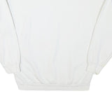 ADIDAS Womens White Cotton Blend Crew Neck UK 10 Sweatshirt Casual Pullover
