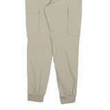 H&M Womens Beige Slim Tapered Cargo Trousers W26 L28 Drawstring Pocketed