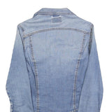 LEE Womens Blue Denim Jacket S Cotton Button Plain Classic Fit Stylish