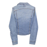 LEE Womens Blue Denim Jacket S Cotton Button Plain Classic Fit Stylish