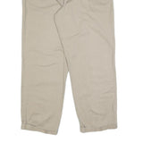 CHAPS Mens Cotton Beige Relaxed Straight Trousers W36 L32 Casual Classic Zip