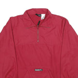 DANSKIN Mens Red Jacket M Polyester Plain Pullover Sportswear Lightweight
