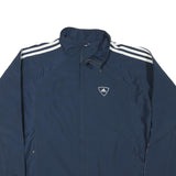 ADIDAS Mens Navy Blue Track Jacket L Polyester Blend Zip Athletic Casual