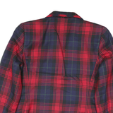 NVGARD Mens Red & Navy Tartan Button Jacket M Cotton Blend Classic
