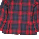 NVGARD Mens Red & Navy Tartan Button Jacket M Cotton Blend Classic