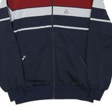LOFFLER Mens Navy & Red Colourblock Track Jacket S Polyester Blend Zip
