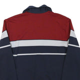 LOFFLER Mens Navy & Red Colourblock Track Jacket S Polyester Blend Zip