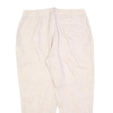 HOBBS LONDON Womens Linen Beige Relaxed Tapered Trousers W30 L24 Casual Summer