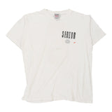 Senior Oneita Single Stitch T-Shirt - XL White Cotton