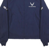 DEFENSE LOGISTICS AGENCY Womens Blue Wool Blend Jacket XL Zip Plain U.S. Air