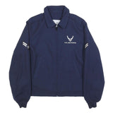 DEFENSE LOGISTICS AGENCY Womens Blue Wool Blend Jacket XL Zip Plain U.S. Air