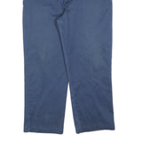 DICKIES Mens Cotton Blend Blue Regular Straight Trousers W36 L28 Workwear Zip