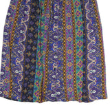SUMMIT PALACE Womens Purple Green Yellow Printed Pleated Midi Polyester Skirt M