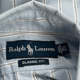 Ralph Lauren Striped Shirt - Medium Blue Cotton