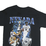 Mens Black Nevada Graphic T-Shirt M Short Sleeve Crew Neck Cotton Basketball