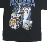 Mens Black Nevada Graphic T-Shirt M Short Sleeve Crew Neck Cotton Basketball