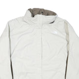 THE NORTH FACE Womens White & Taupe Polyester Blend Zip Jacket 2XL Outdoor