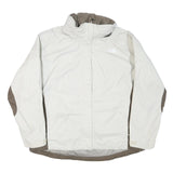 THE NORTH FACE Womens White & Taupe Polyester Blend Zip Jacket 2XL Outdoor