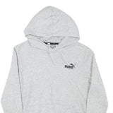 PUMA Womens Grey Hoodie S Cotton Blend Pullover Hooded Sweatshirt Casual