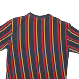 KARL KANI Mens Blue & Red Striped T-Shirt L Short Sleeve Crew Neck Casual