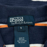 Age 5 Polo By Ralph Lauren Striped Polo Shirt - XS Navy Cotton