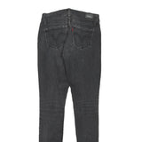 LEVI'S 524 Womens Jeans Black Slim Skinny Denim Medium W26 L30 Stretch Zip